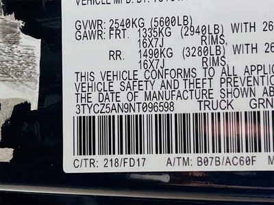 2022 Toyota Tacoma TRD Off-Road V6