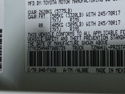 2024 Toyota Tacoma SR