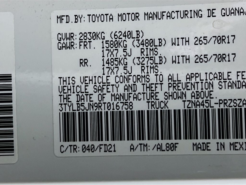 2024 Toyota Tacoma SR5