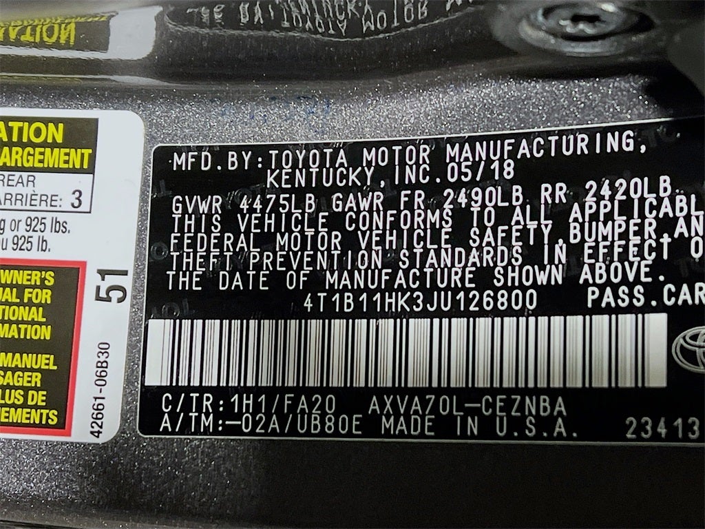 2018 Toyota Camry LE