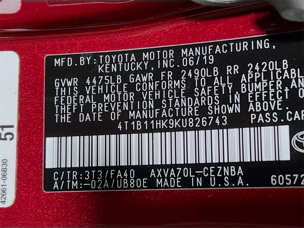 2019 Toyota Camry LE