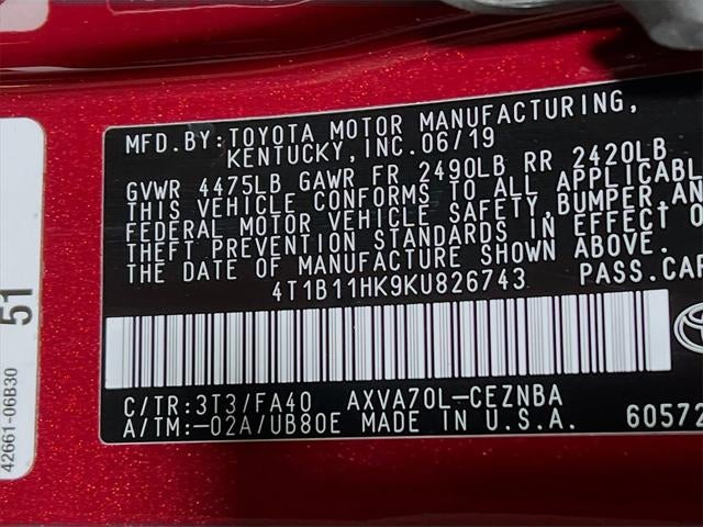 2019 Toyota Camry LE