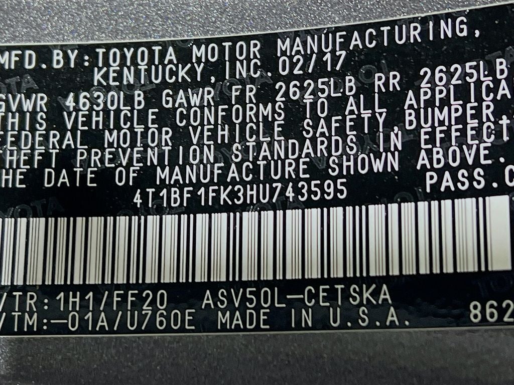 2017 Toyota Camry SE