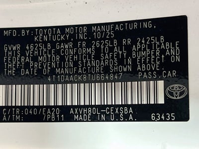 2026 Toyota Camry SE