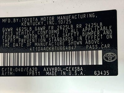 2026 Toyota Camry SE