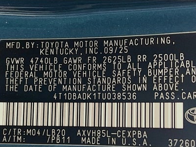 2026 Toyota Camry XSE