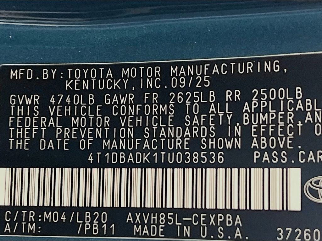 2026 Toyota Camry XSE