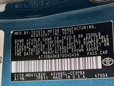 2026 Toyota Camry XSE
