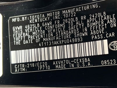 2023 Toyota Camry Hybrid SE NIGHTSHADE
