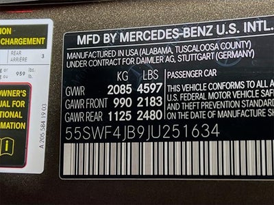 2018 Mercedes-Benz C-Class C 300