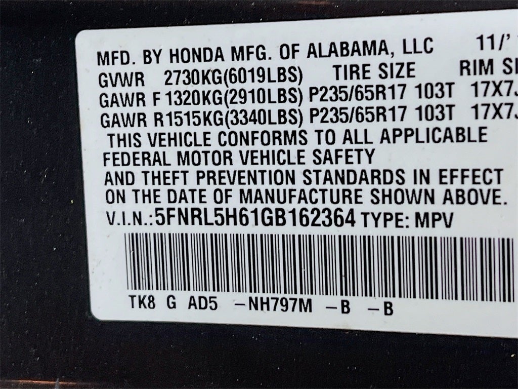 2016 Honda Odyssey EX-L