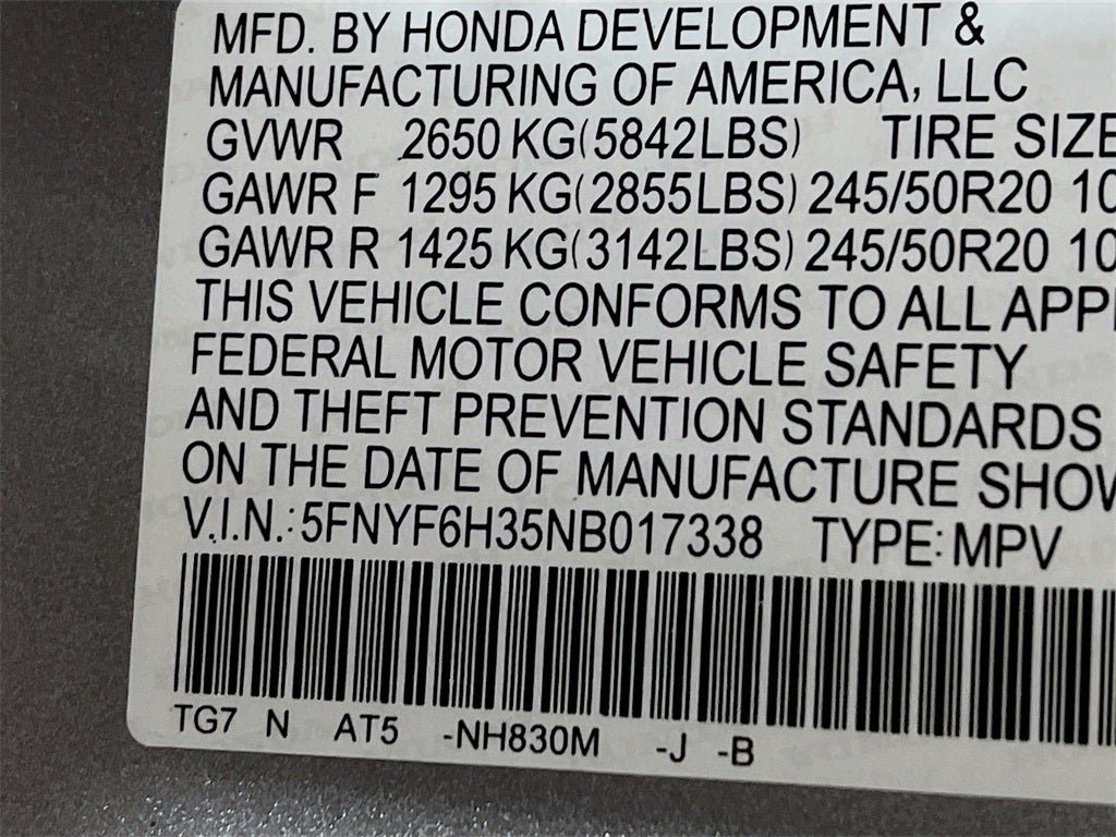 2022 Honda Pilot Sport