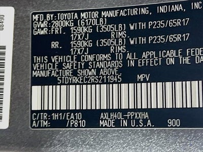 2024 Toyota Sienna XLE 8 Passenger