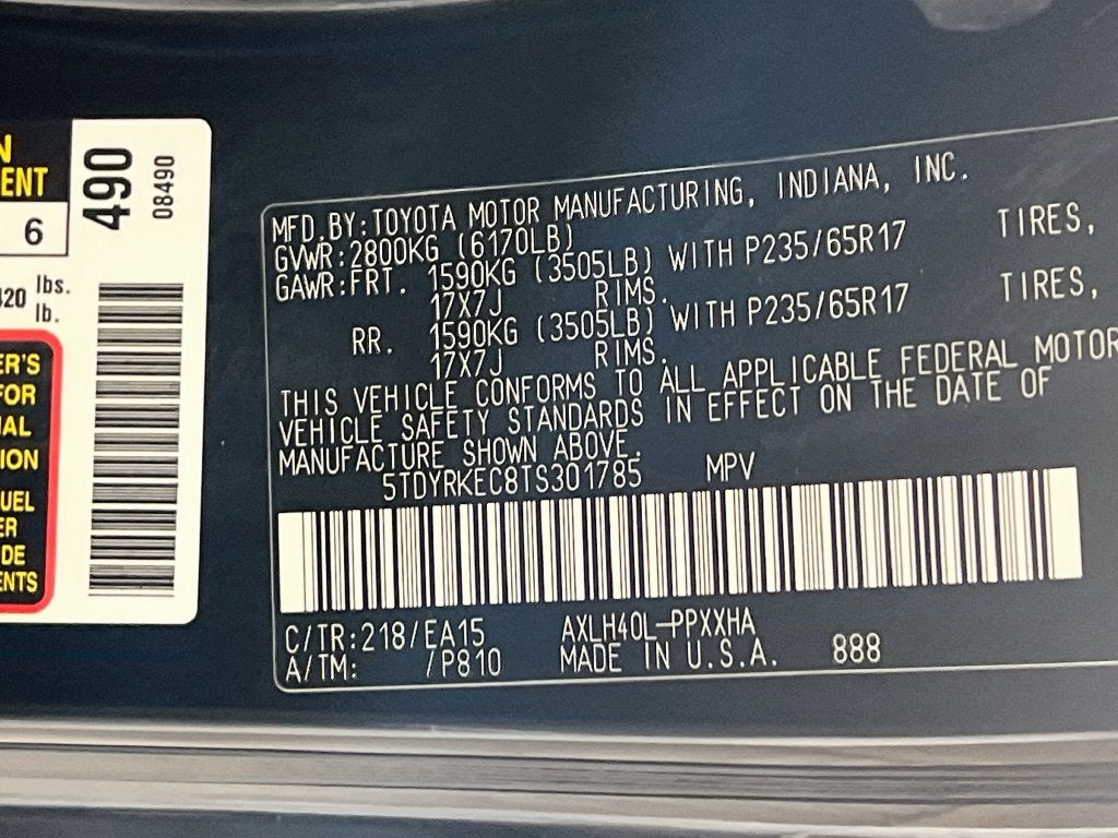2026 Toyota Sienna XLE 8 Passenger