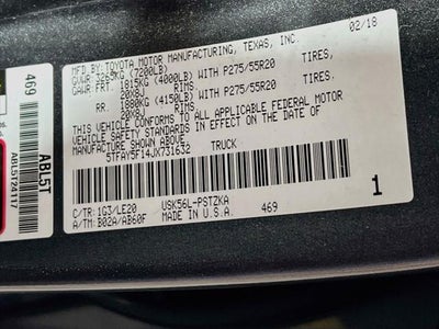2018 Toyota Tundra Platinum 5.7L V8