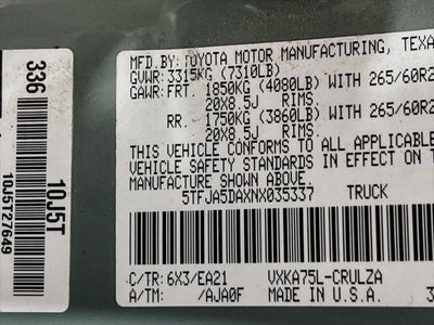 2022 Toyota Tundra Limited