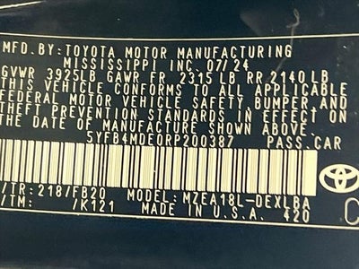 2024 Toyota Corolla LE