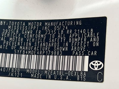 2024 Toyota Corolla LE