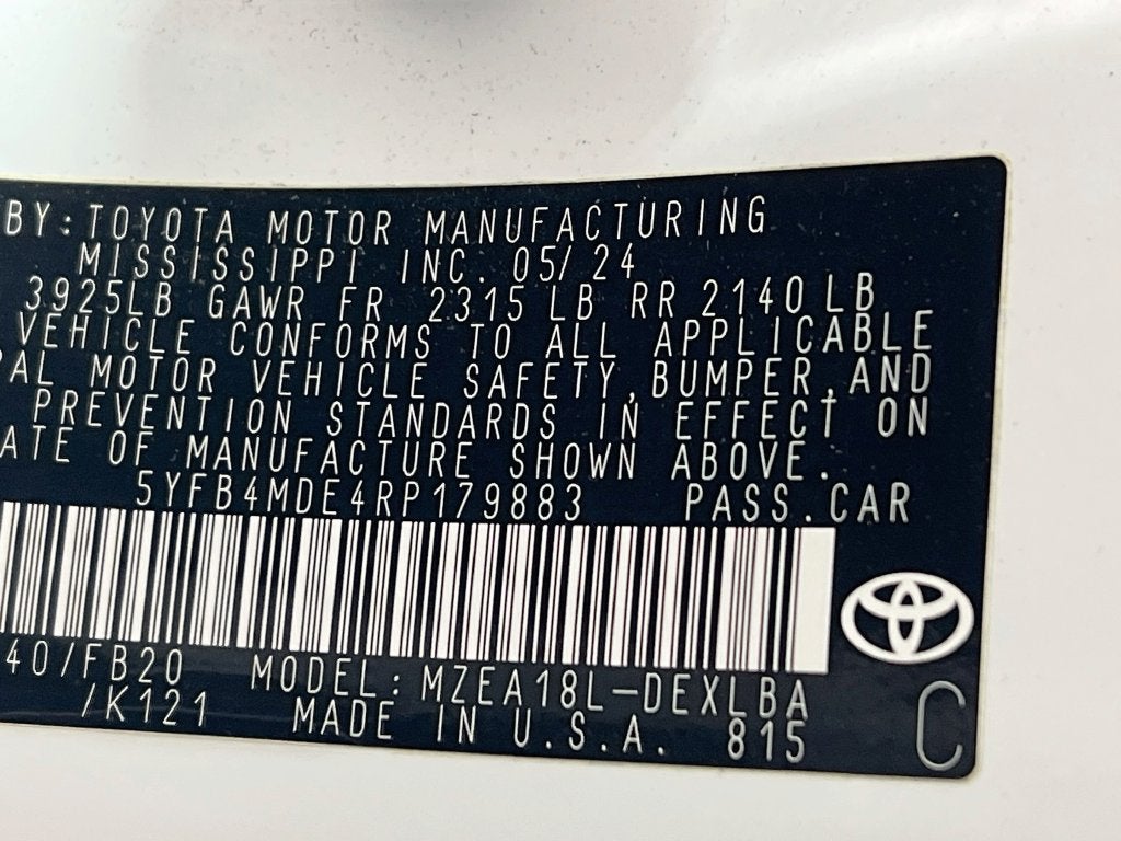 2024 Toyota Corolla LE