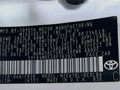 2024 Toyota Corolla LE