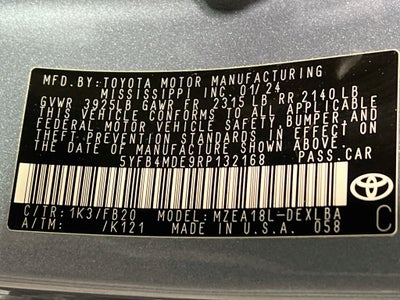 2024 Toyota Corolla LE
