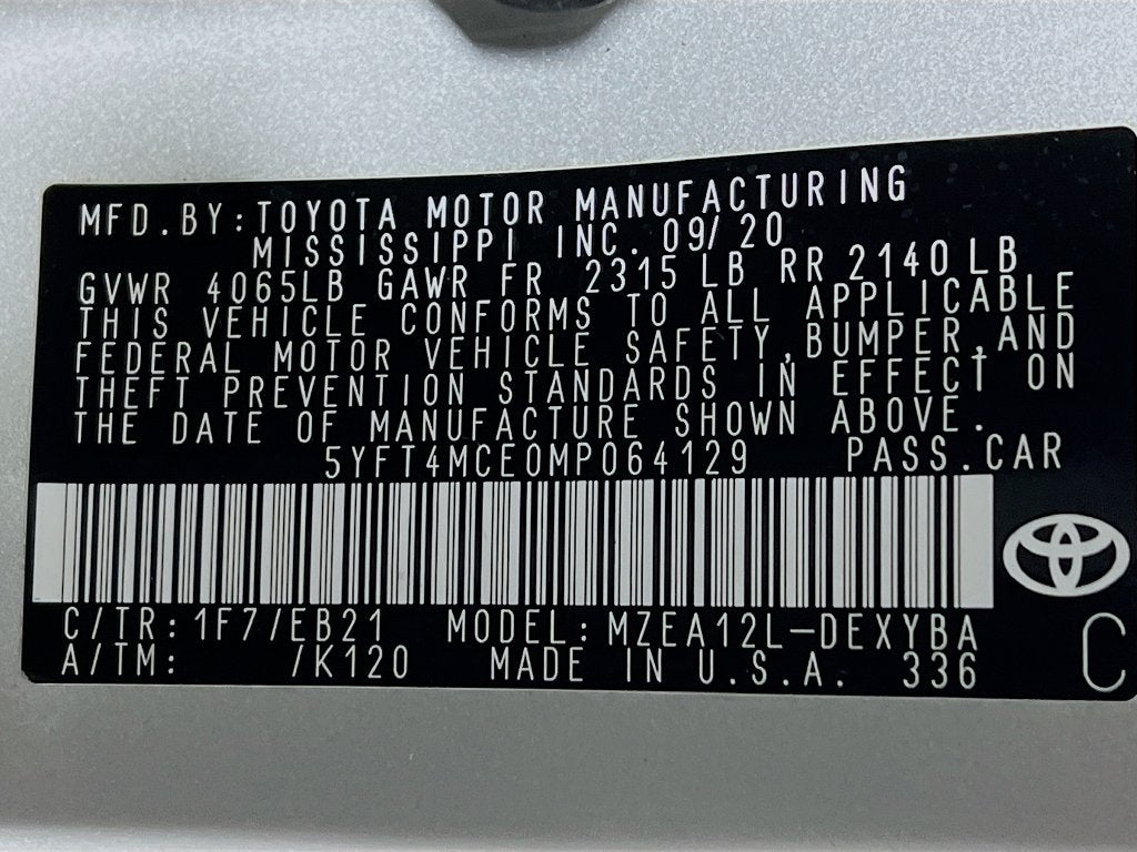 2021 Toyota Corolla XSE