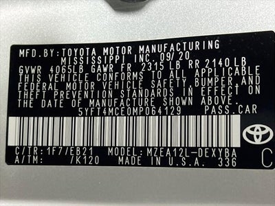 2021 Toyota Corolla XSE