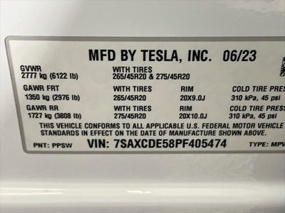 2023 Tesla Model X Standard Range