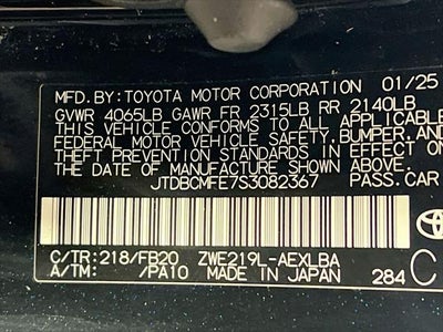 2025 Toyota Corolla Hybrid LE